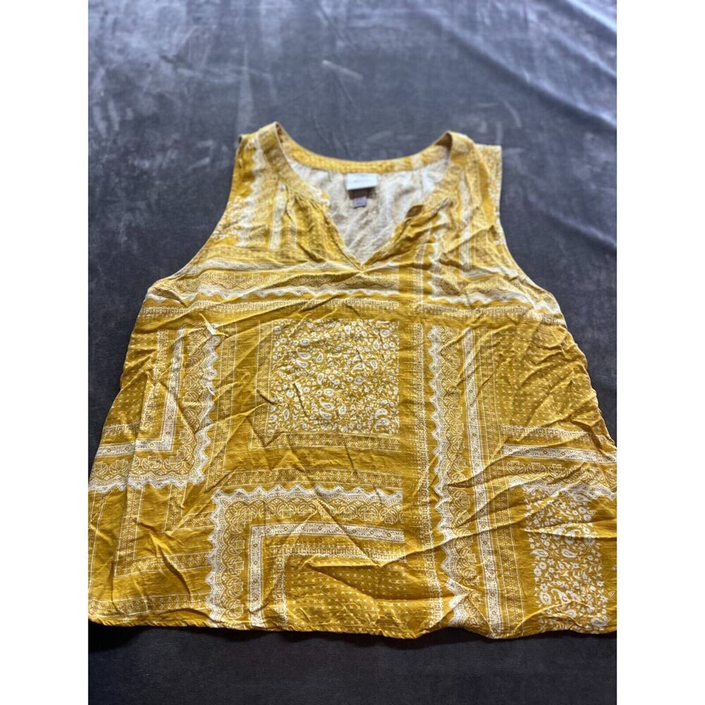 Knox Rose Women’s‎ XXL Yellow Sleeveless Tank Top V-neck